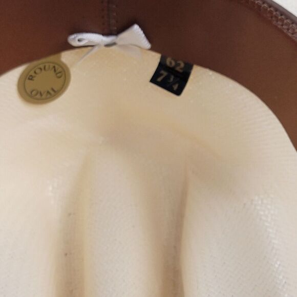 Stetson 10x Spartan Natural Straw Round Oval Western Cowboy Hat 7 1/4 NWD - Picture 11 of 16